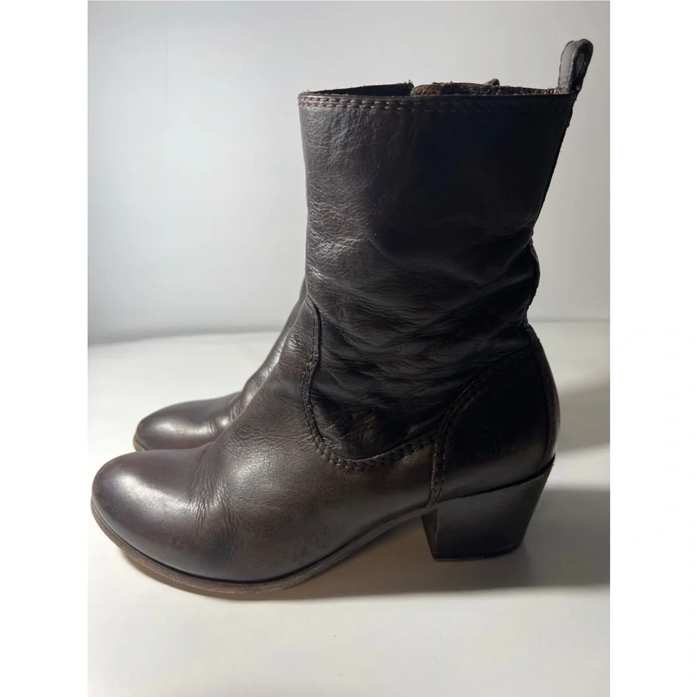 Frye Brown Leather Boots - Picture 2 of 7
